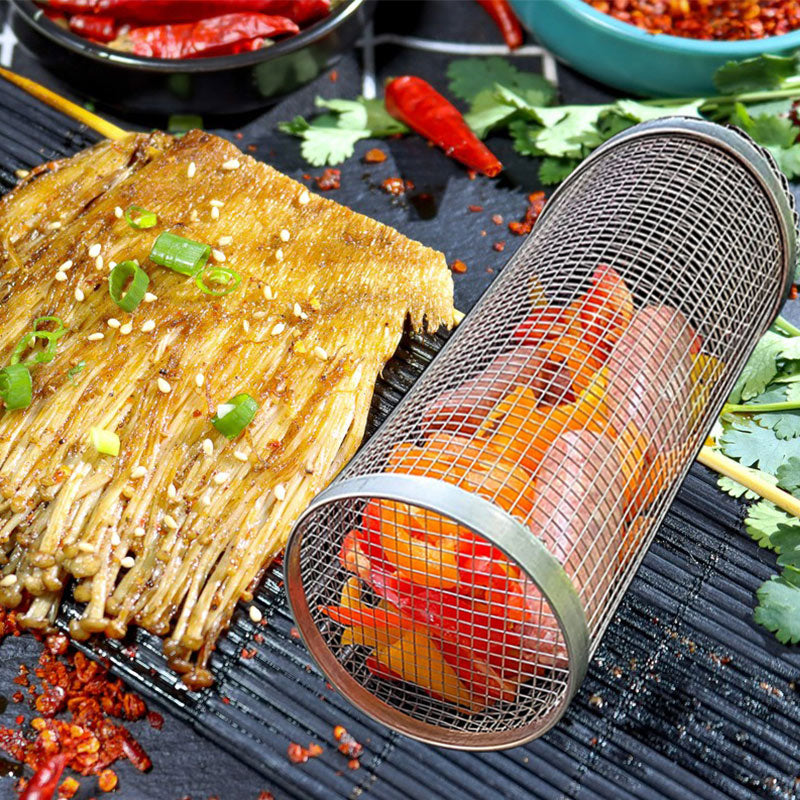 Rolling Grilling Basket Metal