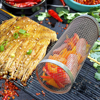 Rolling Grilling Basket Metal